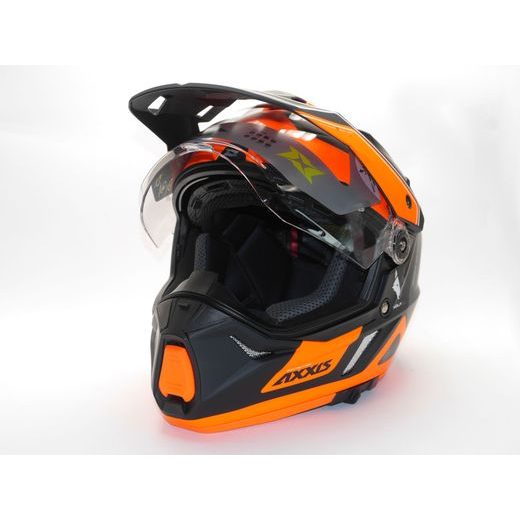 ENDURO HELMA AXXIS WOLF DS ROADRUNNER B4 - MATNÁ FLUO ORANŽOVÁ - ENDURO HELMY - NA MOTORKÁŘE