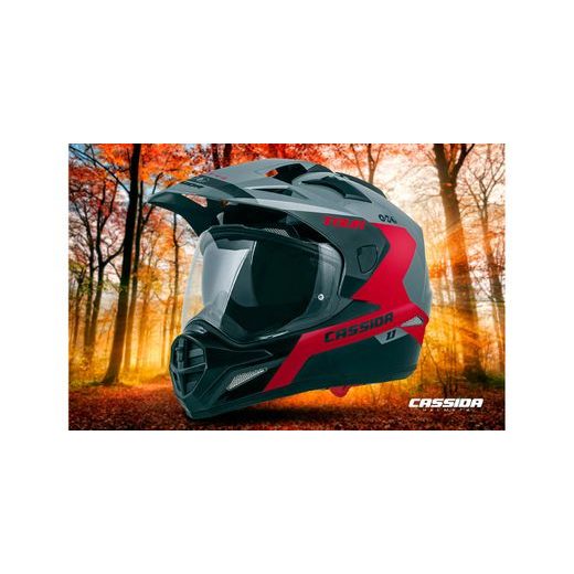 CASSIDA HELMA TOUR 1.1 SPECTRE - ČERVENÁ - ENDURO HELMY - NA MOTORKÁŘE