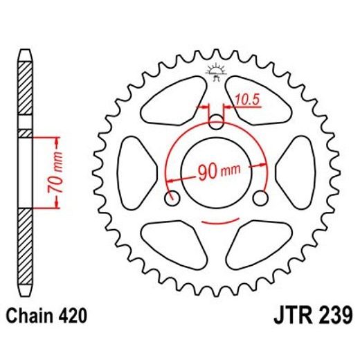 JT ŘETĚZOVÁ ROZETA JT JTR 239-39 39 ZUBŮ, 420