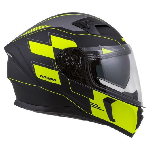 CASSIDA HELMA INTEGRAL 3.0 ROXOR - ŽLUTÁ - SE SLUNEČNÍ CLONOU - NA MOTORKÁŘE