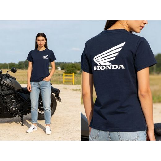 HONDA DÁMSKÉ TRIČKO CORE - MODRÉ - DÁRKY PRO FANOUŠKY HONDA - NA MOTORKÁŘE