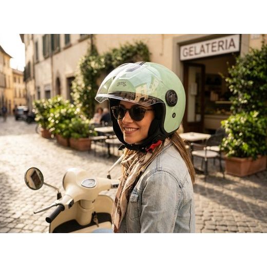 OTEVŘENÁ HELMA GMS GELATO ZG11501 PISTÁCIOVÁ - OTEVŘENÉ HELMY - NA MOTORKÁŘE