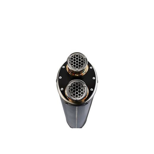 KONCOVKA VÝFUKU SLIP-ON GPR DUAL E5.T.98.DUAL.PO KARBONOVÝ VZHLED - KONCOVKY VÝFUKU - NA MOTORKU