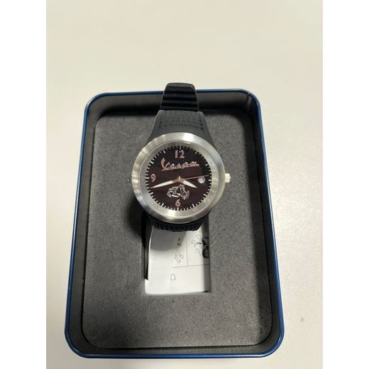 VESPA HODINKY SE SILIKOMOVÝM PÁSKEM - ČERNÁ - DOPLŇKY - NA MOTORKÁŘE