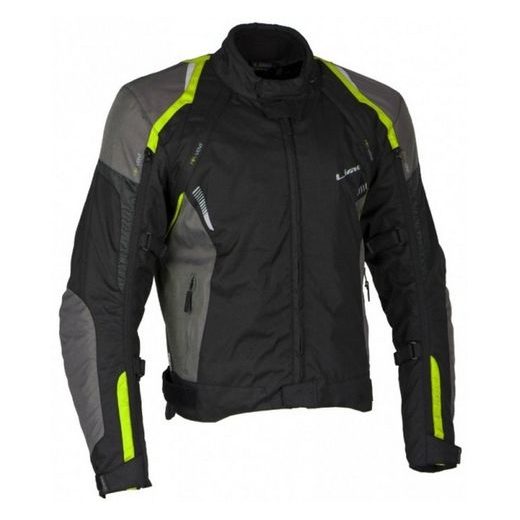 PÁNSKÁ TŘÍVRSTVÁ TEXTILNÍ MOTO BUNDA MBW LUCAS YELLOW ČERNO-ŠEDO-ŽLUTÁ PÁNSKÁ - TEXTILNÍ BUNDY - NA MOTORKÁŘE