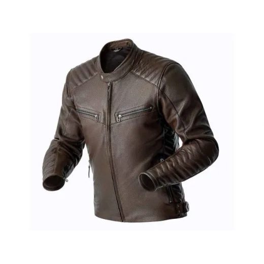 PÁNSKÁ KOŽENÁ BUNDA - RST 103638 ROADSTER AIR D3O - HNĚDÁ - KOŽENÉ BUNDY - NA MOTORKÁŘE