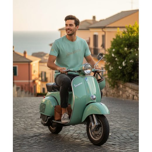 VESPA TRIČKO JERSEY - MENTOLOVÁ - TRIČKA - NA MOTORKÁŘE