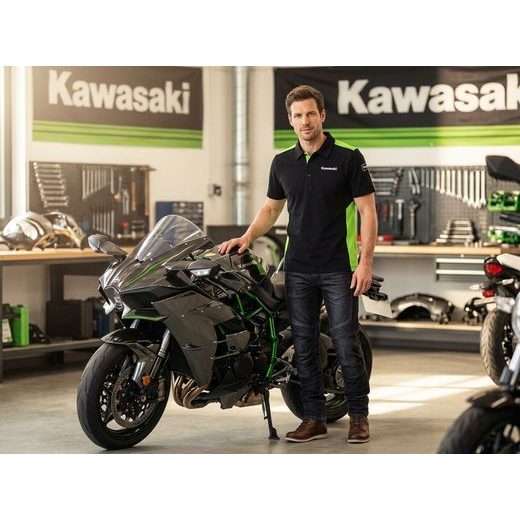 KAWASAKI POLO TRIČKO SPORTS PÁNSKÉ - TRIČKA - NA MOTORKÁŘE