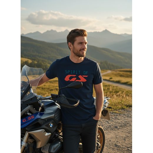 PÁNSKÉ TRIKO BMW SPIRIT OF GS - MODRÉ - TRIČKA - NA MOTORKÁŘE