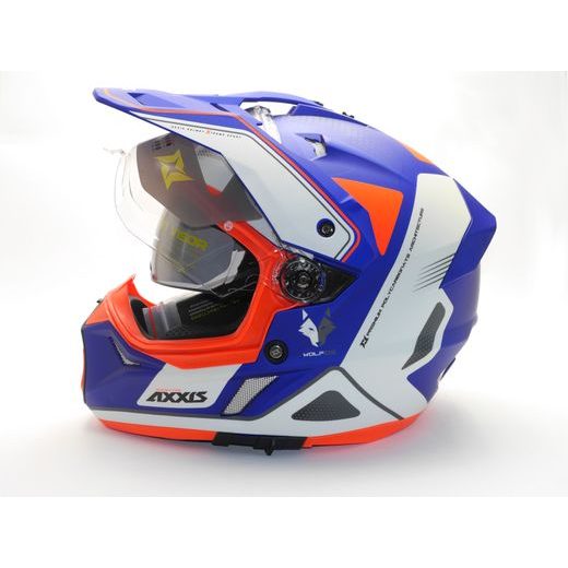 ENDURO HELMA AXXIS WOLF DS ROADRUNNER C7 - MATNÁ MODRÁ - ENDURO HELMY - NA MOTORKÁŘE