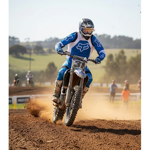 MOTOKROSOVÝ DRES FOX 180 LUX MX22 - MODRÁ - DRESY - NA MOTORKÁŘE