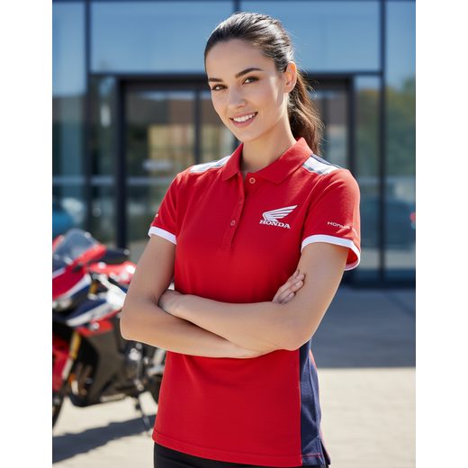 HONDA POLO RACING WOMAN RED - TRIČKA - NA MOTORKÁŘE