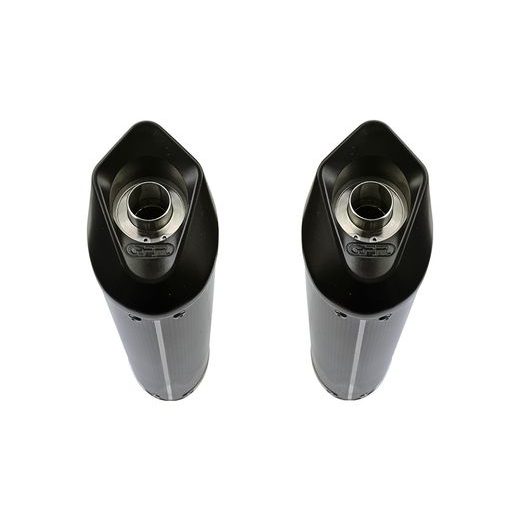DVOJITÁ KONCOVKA VÝFUKU SLIP-ON GPR FURORE D.119.2.FUPO MATNÁ ČERNÁ - DVOJITÉ KONCOVKY VÝFUKU - NA MOTORKU