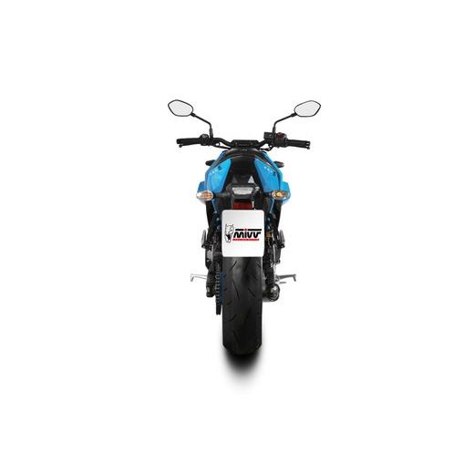 VÝFUK KOMPLETNÍ 2X1 MIVV X-M5 S.062.SC5B ČERNÁ - DVOJITÉ KONCOVKY VÝFUKU - NA MOTORKU