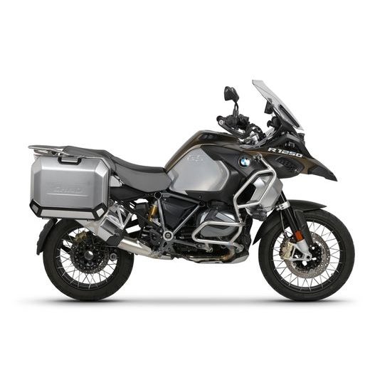 KOMPLETNÍ SADA BOČNÍCH ČERNÝCH HLINÍKOVÝCH KUFRŮ SHAD TERRA BLACK 36L/47L, VČETNĚ MONTÁŽNÍ SADY SHAD BMW R 1200 GS/ R 1200 GS ADVENTURE/ R 1250 GS/ R 1250 GS ADVENTURE - SADY - NA MOTORKU