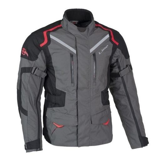 PÁNSKÁ CESTOVNÍ TEXTILNÍ BUNDA MBW ADVENTURE PRO JACKET - ŠEDÁ - TEXTILNÍ BUNDY - NA MOTORKÁŘE