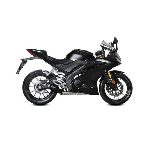 VÝFUK KOMPLETNÍ 1X1 MIVV X-M1 Y.067.LC4B ČERNÁ - DVOJITÉ KONCOVKY VÝFUKU - NA MOTORKU