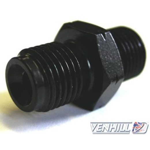 ADAPTÉR (ŠROUB) VENHILL POWERHOSEPLUS 3/70125A/BLACK 10X1.25MM CONCAVE ČERNÁ - LANKA A HADICE - NA MOTORKU