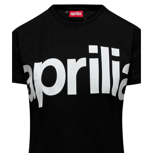 APRILIA DÁMSKÉ TRIČKO BIG LOGO - ČERNÁ 2026 - DÁRKY PRO FANOUŠKY APRILIA - NA MOTORKÁŘE