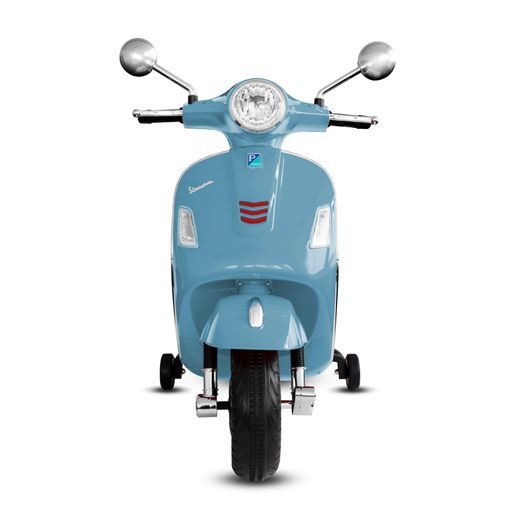 DĚTSKÝ ELEKTRICKÝ SKŮTR VESPA - MODRÁ - PRO NEJMENŠÍ - NA MOTORKÁŘE