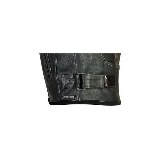 KOŽENÁ MOTO BUNDA MBW LARROS - ČERNÁ - KOŽENÉ BUNDY - NA MOTORKÁŘE