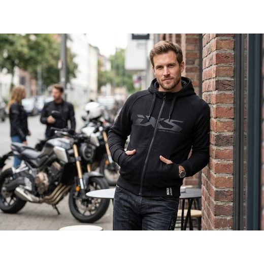 MOTO MIKINA IXS RAPID 1.0 AIRBAG READY – ČERNÁ S ARAMIDOVÝM VYZTUŽENÍM - MIKINY - NA MOTORKÁŘE