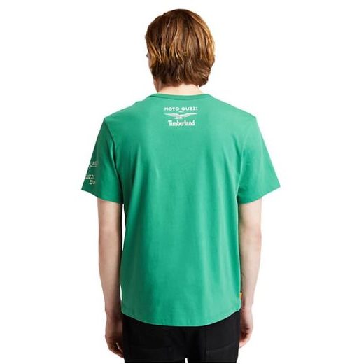 PÁNSKÉ TRIČKO MOTO GUZZI TIMBERLAND 100TH GF - ZELENÁ - TRIČKA - NA MOTORKÁŘE