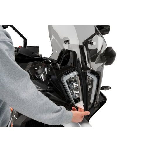 SAMOLEPICÍ CHRÁNIČ SVĚTLOMETU PUIG 21613W PRŮHLEDNÝ - PLEXI ŠTÍTY - NA MOTORKU