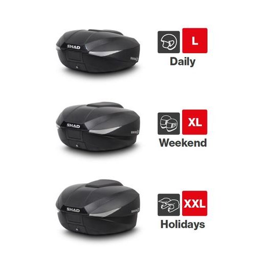 SHAD VRCHNÍ KUFR NA MOTORKU SHAD SH58X KARBON (ROZŠIŘITELNÝ KONCEPT) - HORNÍ KUFRY - NA MOTORKU