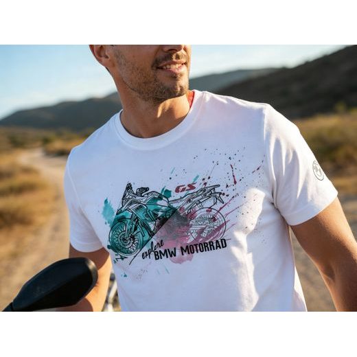 PÁNSKÉ TRIKO 850 GS BÍLÉ - TRIČKA - NA MOTORKÁŘE