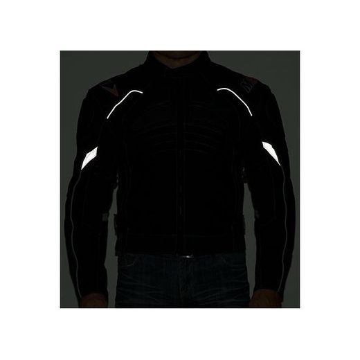 MOTO BUNDA Z KOMBINACE KŮŽE A TEXTILU MBW LANTA - TEXTILNÍ BUNDY - NA MOTORKÁŘE