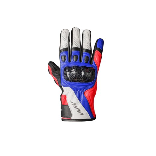 RST 2123 STUNT 3 CE MENS GLOVE - ČERNÁ/ČERVENÁ/BÍLÁ - KOŽENÉ RUKAVICE - NA MOTORKÁŘE