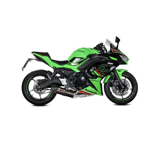 VÝFUK KOMPLETNÍ 2X1 MIVV OVAL K.057.K3C UHLÍK S UHLÍKOVÝM KRYTEM - DVOJITÉ KONCOVKY VÝFUKU - NA MOTORKU