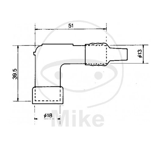 KONCOVKA ZAPALOVACÍ SVÍČKY NGK LD05F - KONCOVKY SVÍČEK - NA MOTORKU
