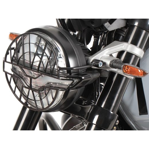 OCHRANNÁ MŘÍŽKA SVĚTLOMETU PRO MOTO GUZZI V7 SPORT (2025-) - ČERNÁ - OCHRANNÉ KRYTY SVĚTLOMETU - NA MOTORKU