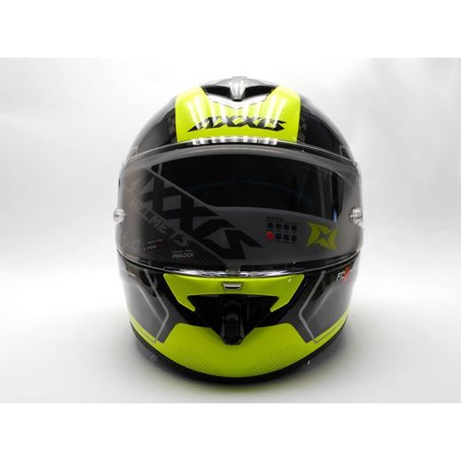 AXXIS INTEGRÁLNÍ HELMA COBRA RAGE A3 LESKLÁ - FLUO ŽLUTÁ - BEZ SLUNEČNÍ CLONY - NA MOTORKÁŘE