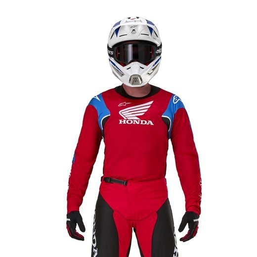 DRES RACER ICONIC HONDA KOLEKCE, ALPINESTARS (ČERVENÁ/ČERNÁ/MODRÁ/BÍLÁ) 2024 - DRESY - NA MOTORKÁŘE