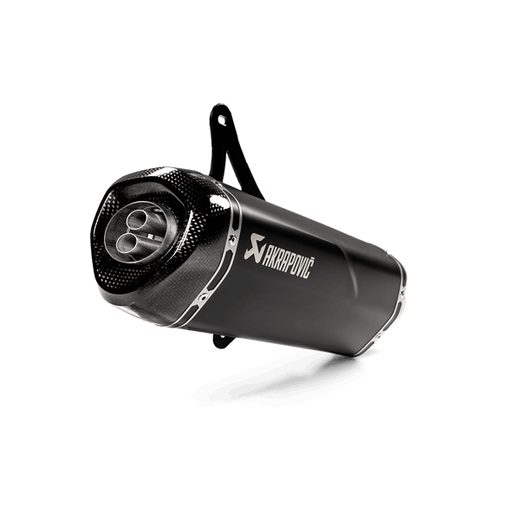 AKRAPOVIČ SLIP-ON NEREZOVÁ OCEL ČERNÁ - GTS / GTV 125/250/300 - KONCOVKY VÝFUKU - NA MOTORKU