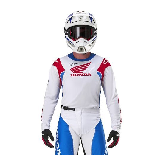 DRES RACER ICONIC HONDA KOLEKCE, ALPINESTARS (BÍLÁ/MODRÁ/ČERVENÁ/ČERNÁ) 2024 - DRESY - NA MOTORKÁŘE