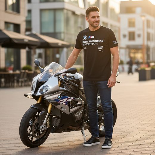 TRIKO BMW M MOTORSPORT PÁNSKÉ ČERNÉ - TRIČKA - NA MOTORKÁŘE