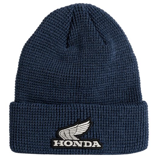 HONDA ZIMNÍ ČEPICE WING CLASSICAL HERITAGE - TMAVĚ MODRÁ 2026 - DÁRKY PRO FANOUŠKY HONDA - NA MOTORKÁŘE