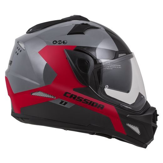 CASSIDA HELMA TOUR 1.1 SPECTRE - ČERVENÁ - ENDURO HELMY - NA MOTORKÁŘE
