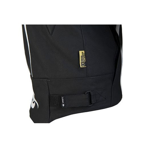 KOŽENÁ SPORTOVNÍ BUNDA MBW THORN ČERNOBÍLÁ PÁNSKÁ - KOŽENÉ BUNDY - NA MOTORKÁŘE