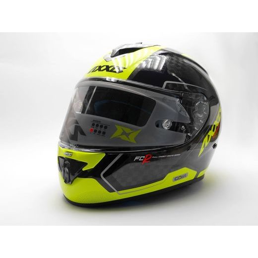 AXXIS INTEGRÁLNÍ HELMA COBRA RAGE A3 LESKLÁ - FLUO ŽLUTÁ - BEZ SLUNEČNÍ CLONY - NA MOTORKÁŘE
