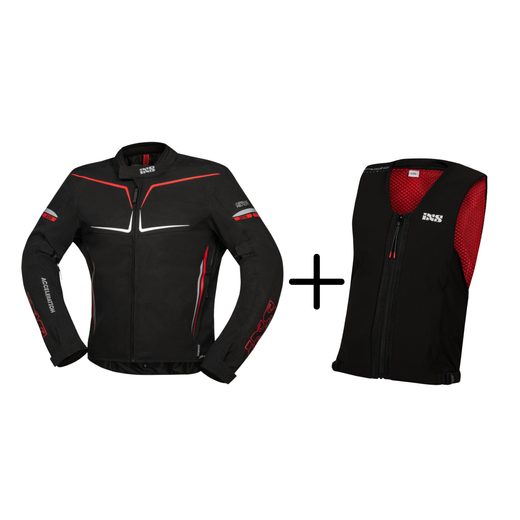 JEZDI BEZPEČNĚ S IXS - SET STREET/SKÚTR PRO PÁNY - ČERVENÁ - JEZDI BEZPEČNĚ S IXS - NA MOTORKÁŘE