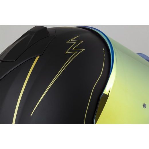 INTEGRÁLNÍ PŘILBA CASSIDA INTEGRAL GT 2.1 - ČERNÁ MATNÁ, ZLATÁ - SE SLUNEČNÍ CLONOU - NA MOTORKÁŘE
