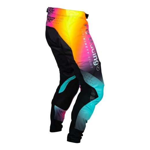 KALHOTY LITE LE LEGACY, FLY RACING (RŮŽOVÁ/MODRÁ, HI-VIS) - MOTOKROSOVÉ KALHOTY - NA MOTORKÁŘE