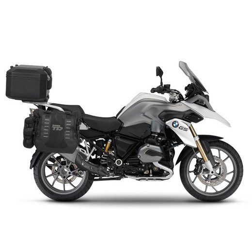 KOMPLETNÍ SADA BOČNÍCH ADVENTURE BRAŠEN SHAD TERRA TR40 A ČERNÉHO HLINÍKOVÉHO 37L TOPCASE, VČETNĚ MONTÁŽNÍ SADY SHAD BMW R 1200 GS ADVENTURE/ R 1250 GS ADVENTURE