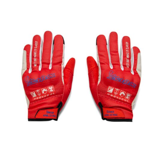 VESPA RUKAVICE DEC - ČERVENÁ - LETNÍ RUKAVICE - NA MOTORKÁŘE