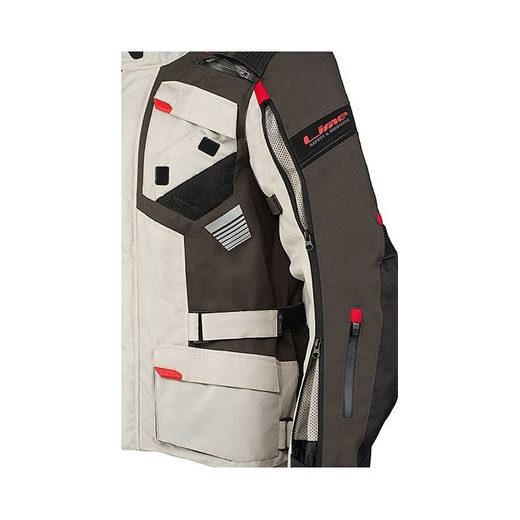 PÁNSKÁ TEXTILNÍ TŘÍVRSTVÁ BUNDA MBW GT ADVENTURE JACKET - BÉŽOVÁ - TEXTILNÍ KALHOTY - NA MOTORKÁŘE
